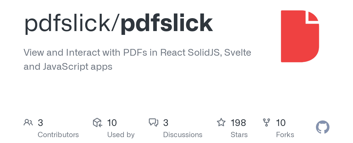 PDFSlick - bibliothèque pour visualiser des documents PDF