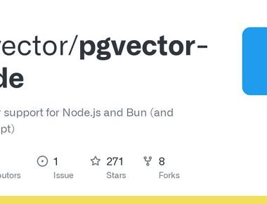 pgvector-node - Opérations vectorielles avec PostgreSQL