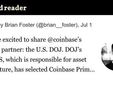 Le service des marshals américains choisit Coinbase pour protéger et échanger son portefeuille d'actifs numériques à grande capitalisation